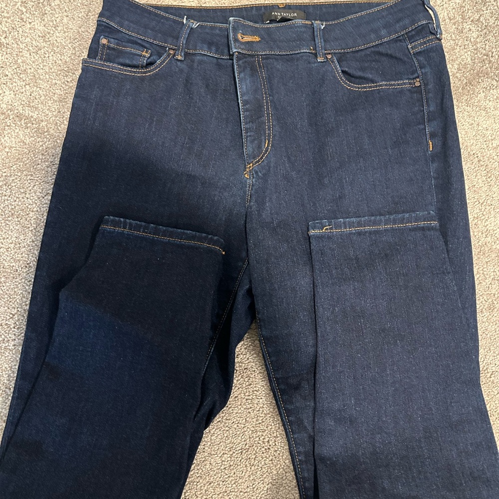 Ann Taylor Curvy Skinny Dark Blue Denim Jeans